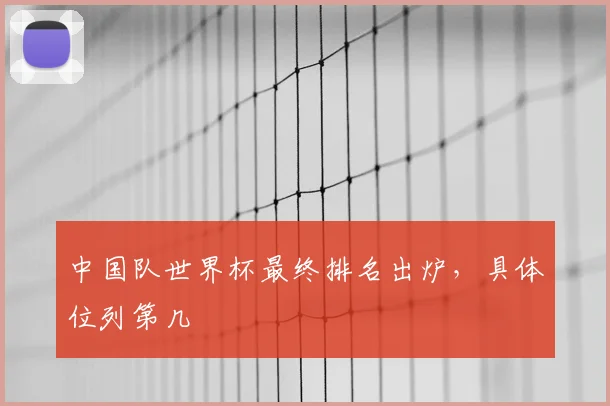中国队世界杯最终排名出炉，具体位列第几